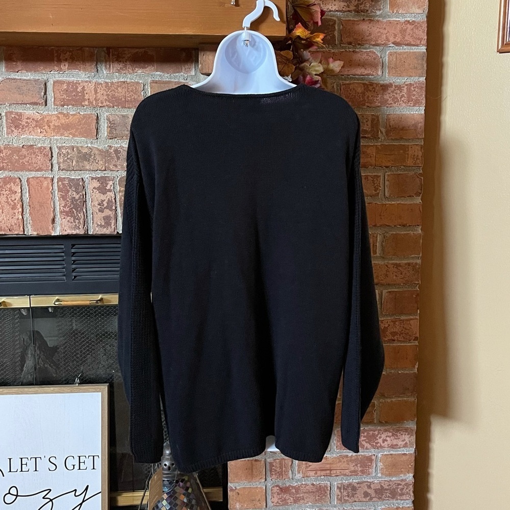 NWT Liz Claiborne Black Spa Sweater - Picture 5 of 6